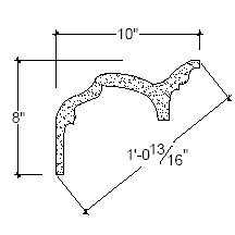 Side View image of Plaster Cove Moulding – DC508-096