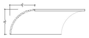 2D View of Plaster Cove Moulding – DC508-121A 2D View image of Plaster Cove Moulding – DC508-121A