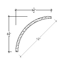 Side View of Plaster Cove Moulding – DC508-121A Side View image of Plaster Cove Moulding – DC508-121A