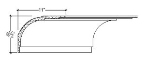 2D View image of Plaster Cove Moulding – DC508-129