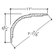 Side View image of Plaster Cove Moulding – DC508-129