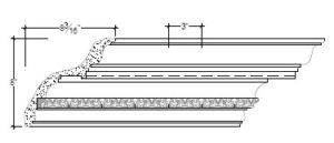 2D View image of Plaster Cornice – DC508-140