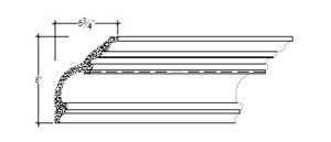 2D View image of Plaster Cove Moulding – DC508-143