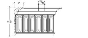 2D View image of Plaster Cornice – DC508-151