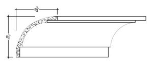 2D View image of Plaster Cove Moulding – DC508-175