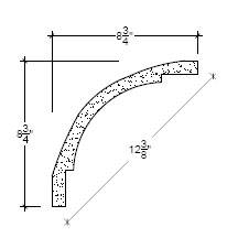Side View image of Plaster Cove Moulding – DC508-175