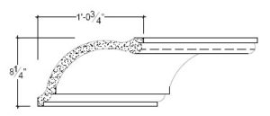 2D View of Plaster Cove Moulding – DC508-184 2D View image of Plaster Cove Moulding – DC508-184