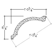 Side View of Plaster Cove Moulding – DC508-184 Side View image of Plaster Cove Moulding – DC508-184