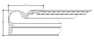 2D View image of Plaster Cove Moulding – DC508-199