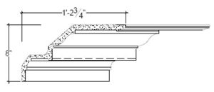 2D View image of Plaster Crown Moulding – DC508-213