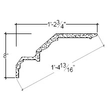 Side View image of Plaster Crown Moulding – DC508-213