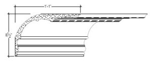 2D View image of Plaster Cove Moulding – DC508-224