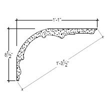 Side View image of Plaster Cove Moulding – DC508-224