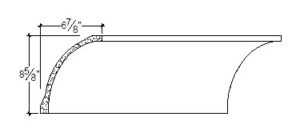 2D View of Plaster Cove Moulding – DC508-270 2D View image of Plaster Cove Moulding – DC508-270