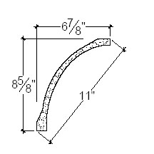 Side View of Plaster Cove Moulding – DC508-270 Side View image of Plaster Cove Moulding – DC508-270