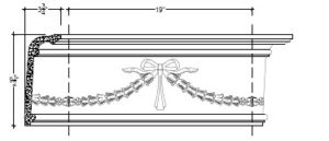 2D View image of Plaster Cornice – DC509-048