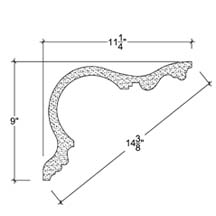 Side View image of Plaster Cove Moulding – DC509-072