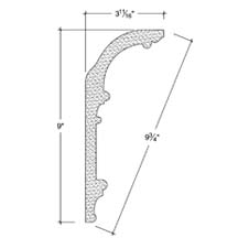 Side View of Plaster Cove Moulding – DC509-080 Side View image of Plaster Cove Moulding – DC509-080