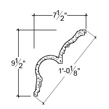 Side View image of Plaster Cornice – DC509-124