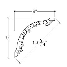 Side View image of Plaster Cornice – DC509-132