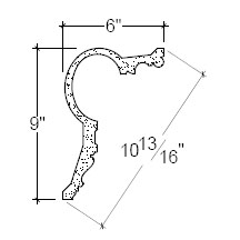 Side View image of Plaster Cove Moulding – DC509-200