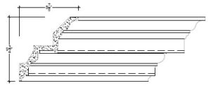 2D View image of Plaster Crown Moulding – DC509-282