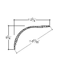 Side View of Plaster Cove Moulding – DC509-310 Side View image of Plaster Cove Moulding – DC509-310