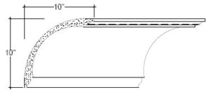 2D View image of Plaster Cove Moulding – DC510-012