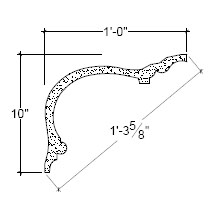 Side View image of Plaster Cove Moulding – DC510-033