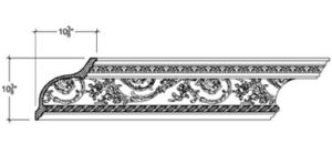 2D View image of Plaster Cornice – DC510-037