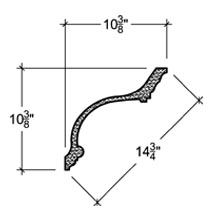 Side View image of Plaster Cornice – DC510-037