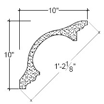 Side View of Plaster Cove Moulding – DC510-066 Side View image of Plaster Cove Moulding – DC510-066