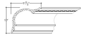 2D View of Plaster Cove Moulding – DC510-067 2D View image of Plaster Cove Moulding – DC510-067