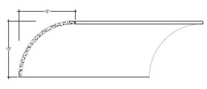 2D View of Plaster Cove Moulding – DC510-121 2D View image of Plaster Cove Moulding – DC510-121