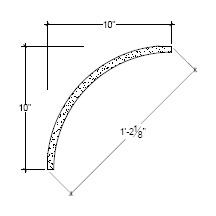 Side View of Plaster Cove Moulding – DC510-121 Side View image of Plaster Cove Moulding – DC510-121