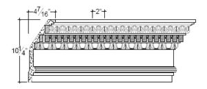 2D View image of Plaster Cornice – DC510-127