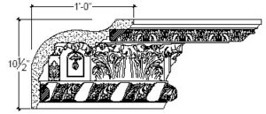 2D View image of Plaster Cornice – DC510-265