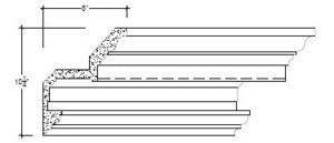 2D View image of Plaster Crown Moulding – DC510-282