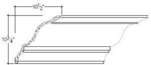 2D View image of Plaster Crown Moulding – DC510-317