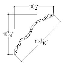 Side View image of Plaster Crown Moulding – DC510-317