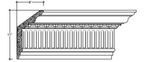 2D View image of Plaster Cornice – DC511-045
