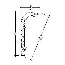 Side View image of Plaster Cove Moulding – DC511-080