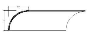 2D View image of Plaster Cove Moulding – DC511-121