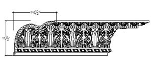 2D View image of Plaster Cornice – DC511-148
