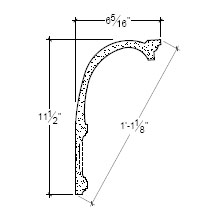Side View image of Plaster Cornice – DC511-234