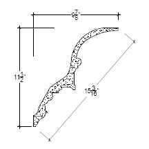 Side View of Plaster Cornice – DC511-271 Side View image of Plaster Cornice – DC511-271