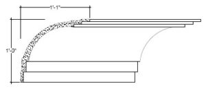 2D View of Plaster Cove Moulding – DC512-010 2D View image of Plaster Cove Moulding – DC512-010