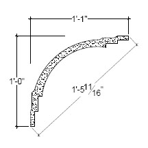 Side View of Plaster Cove Moulding – DC512-010 Side View image of Plaster Cove Moulding – DC512-010