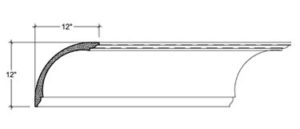 2D View image of Plaster Cove Moulding – DC512-012