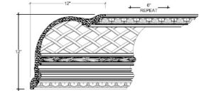 2D View image of Plaster Cornice – DC512-027